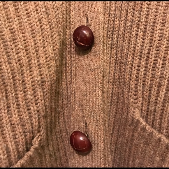 Camel colored Paul by Paul Smith wool cardigan. - Picture 4 of 6